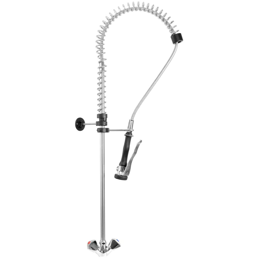 Dyse med blandingsbatteri – krombelagt messing - håndbruser - B350 x D350 x H1100 mm - Opvask.dk Dyse med blandingsbatteri – krombelagt messing - håndbruser - B350 x D350 x H1100 mm