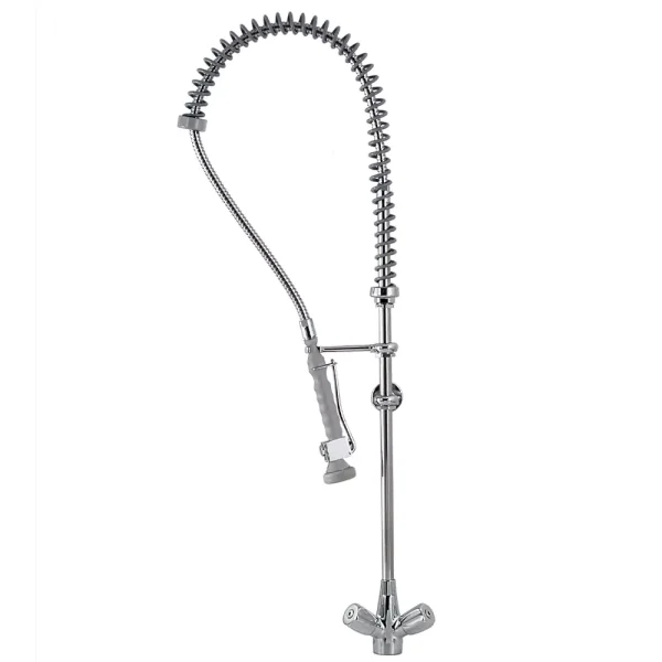 Armatur med blandingsbatteri "Heavy-Duty" - vægmontering 150 mm, B400 x D400 x H1050 mm